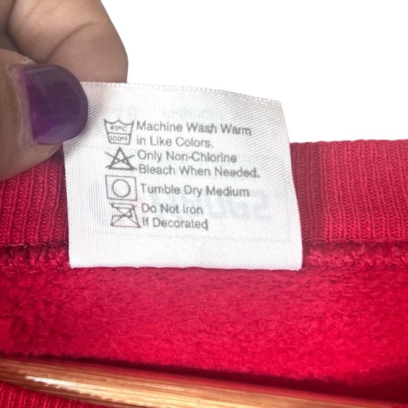 Vintage Country Sons of San Joaquin Red Crew Neckline Sweater Made in USA - Picture 5 of 5